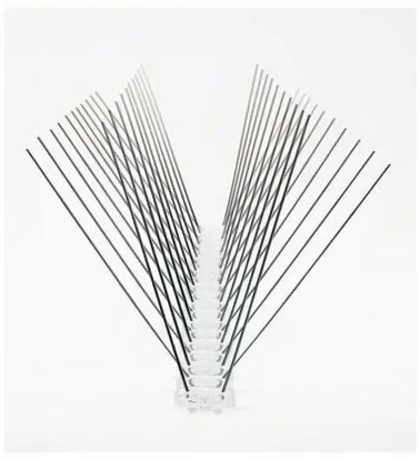 Ace de protecție împotriva porumbeilor, din inox, 50 x 12 cm