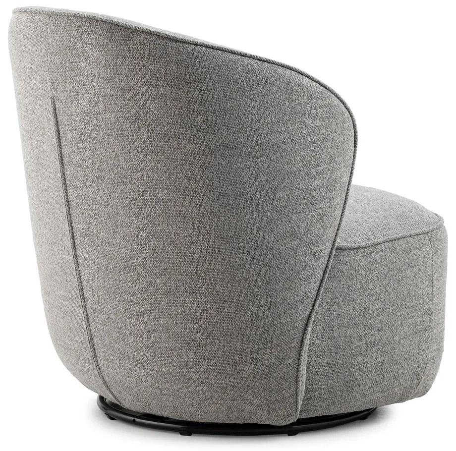 Fotoliu gri deschis pivotant Edna – MOME