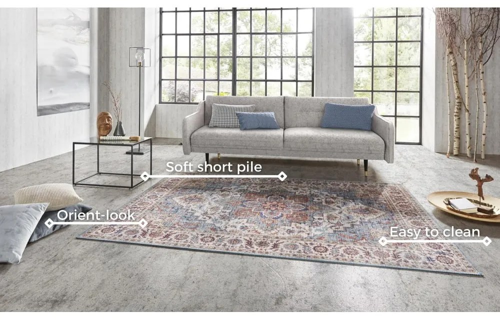 Covor Nouristan Anthea, 200 x 290 cm, roșu - albastru