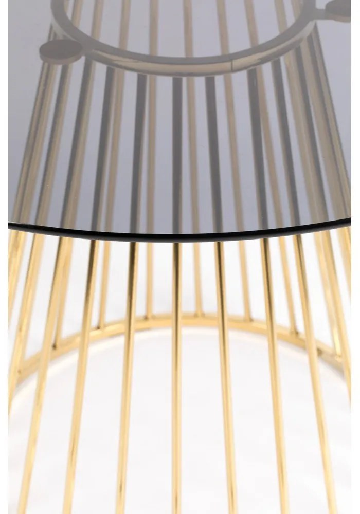 Masă de dining rotundă cu blat din sticlă ø 104 cm Floris – White Label