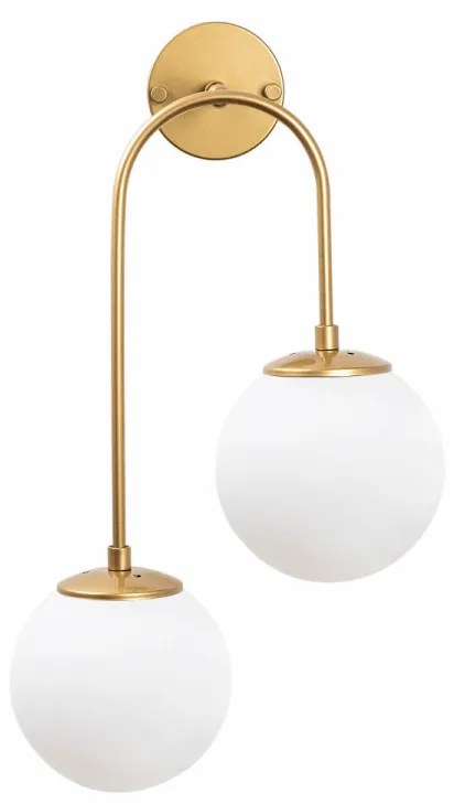 Aplica de Perete Jewel - 10585, 2 Becuri, Soclu E14, Max 15W, Culoare Auriu