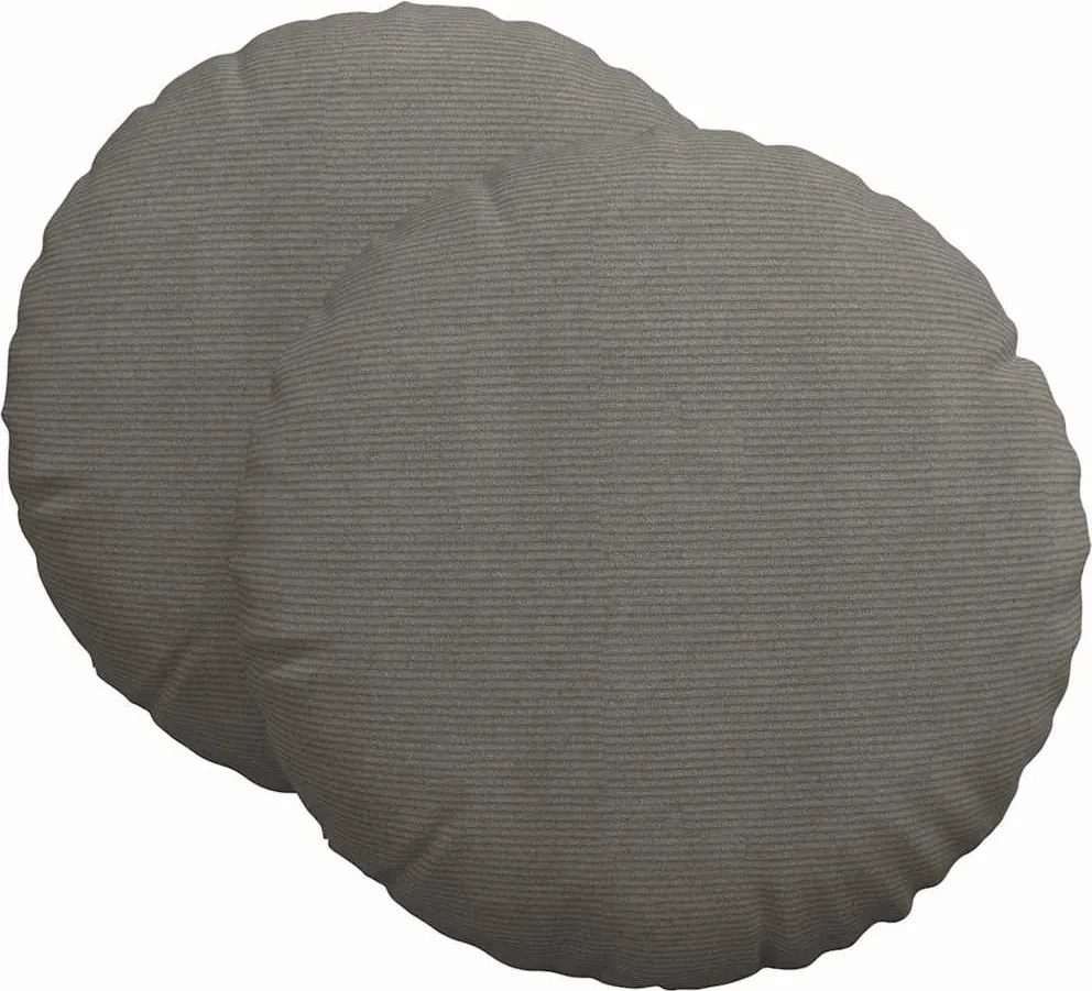 vidaXL Perne de Șezut 2 pcs Gri deschis Ø 60 cm Țesătură din corduroy