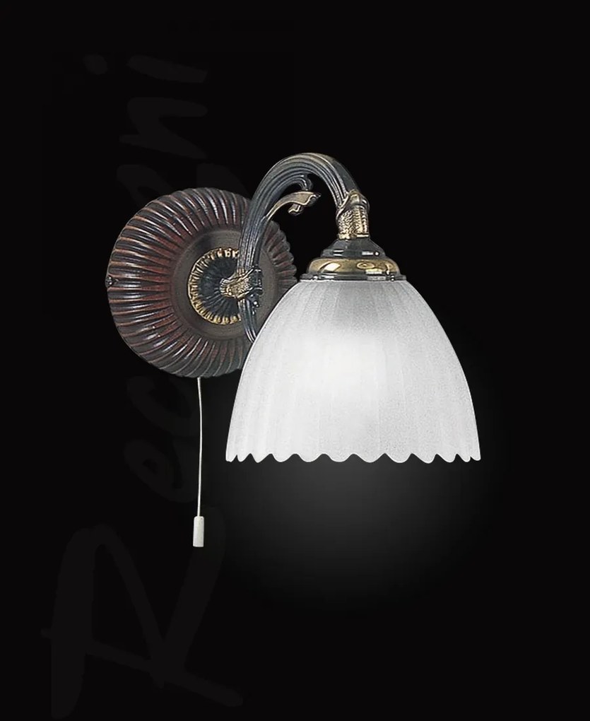 Aplica de perete design italian din alama cu lemn 3510
