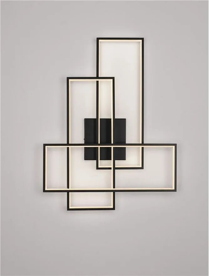 Aplica de perete sau tavan design geometric Alis negru