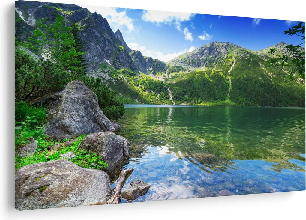 Tablou cu lac în munții Tatra (90x60 cm)