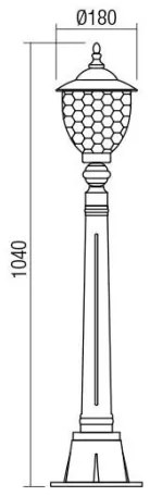 Redo 9634 - Lampă exterior MATERA 1xE27/42W/230V IP33