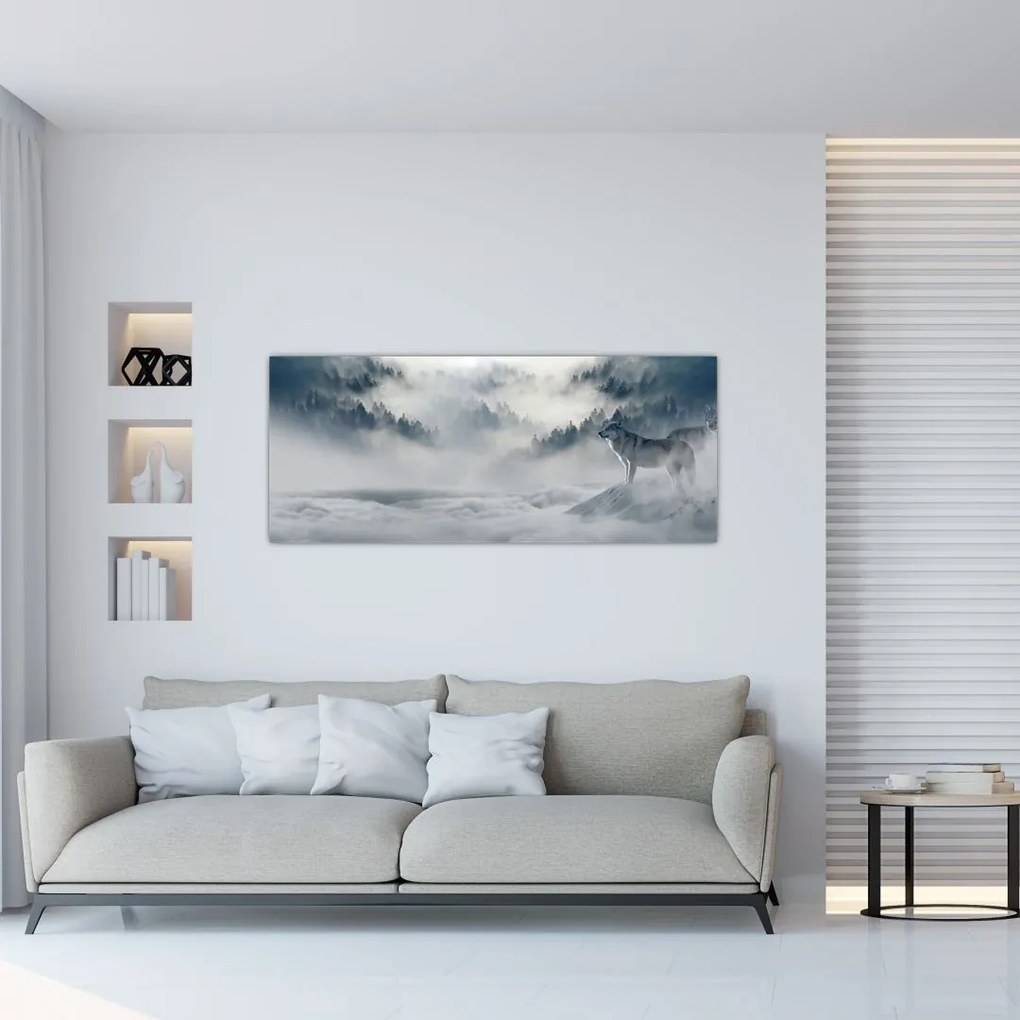 Tablou cu lupi (120x50 cm)