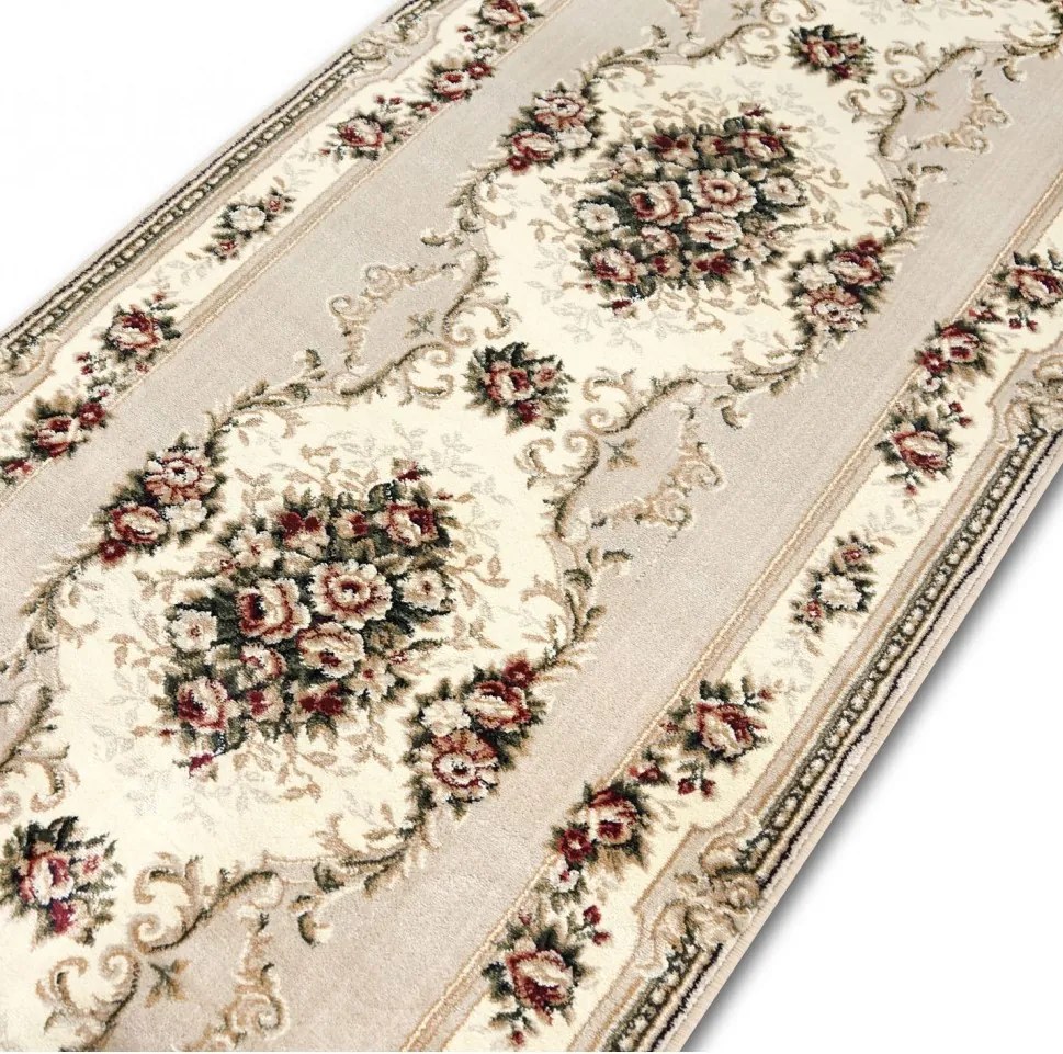 Traversa Hol, Model Clasic 574 100, Festonata la capete, Latime 150 cm, Crem