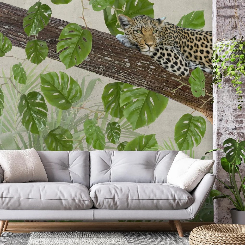 Fototapet - Leoparzi care se odihnesc (147x102 cm)