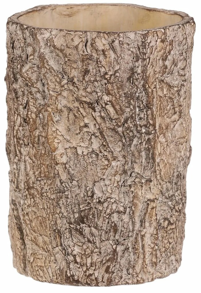 Husă pentru flori imitație de scoarță de copac, 16x 16 x 21 cm, beton, 16 cm