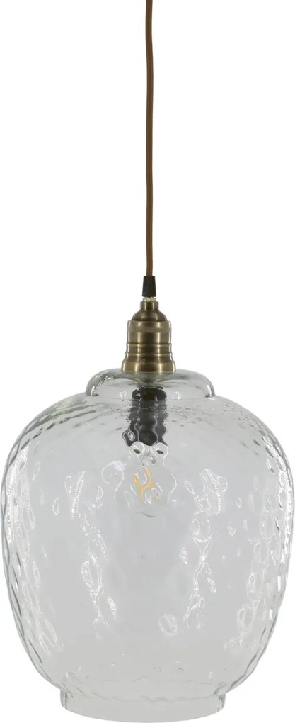 Lustra din sticla si alama, H39/D27cm, 40W