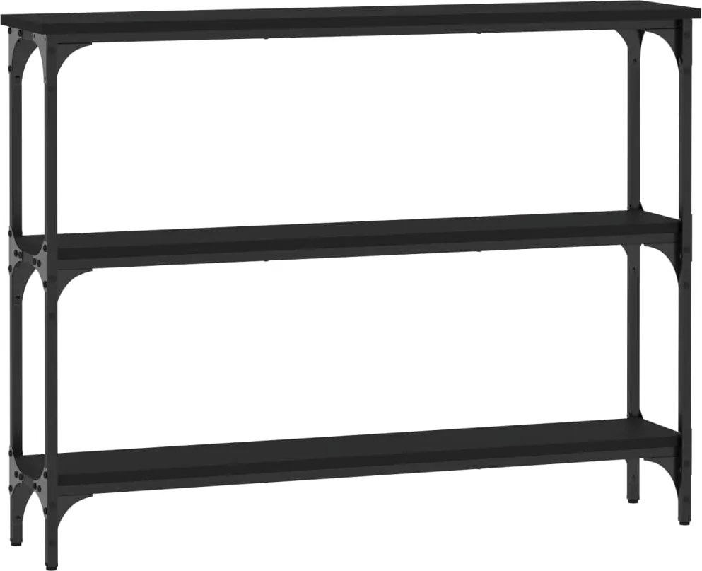 vidaXL Măsuță consolă, negru, 100x22,5x75 cm, lemn compozit