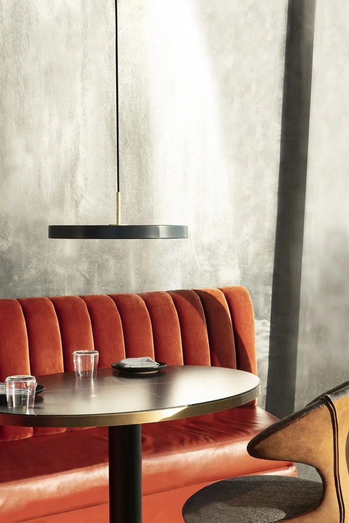 Lustra LED design scandinav Asteria mini - anthracite grey/ auriu
