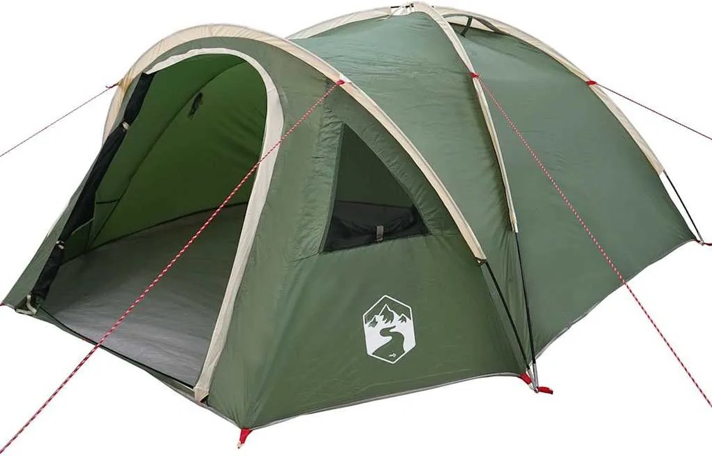 vidaXL Cort de Camping cu acoperiș Verde 308 x 268 x 130 cm Poliester