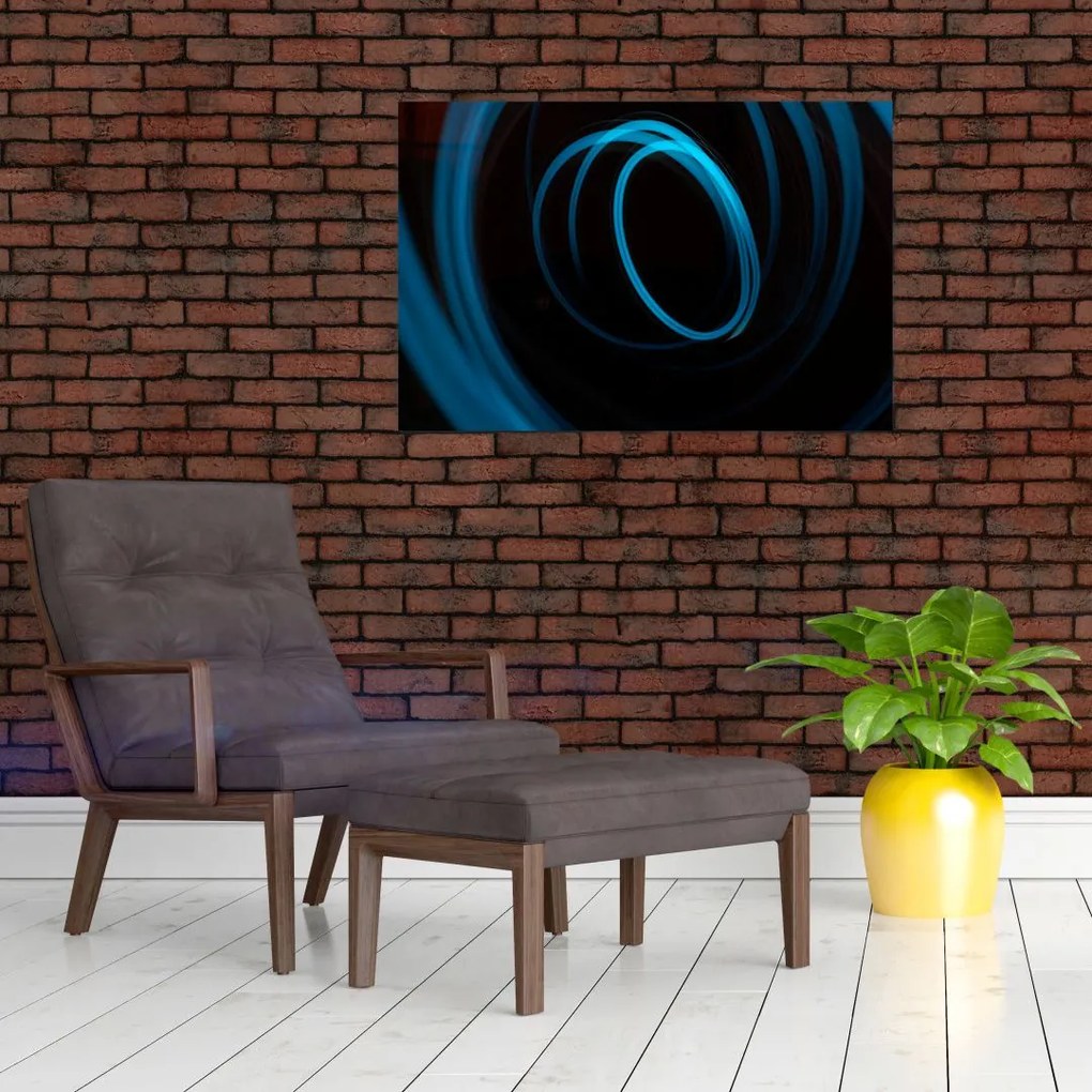 Tablou cu linie albastră (90x60 cm)
