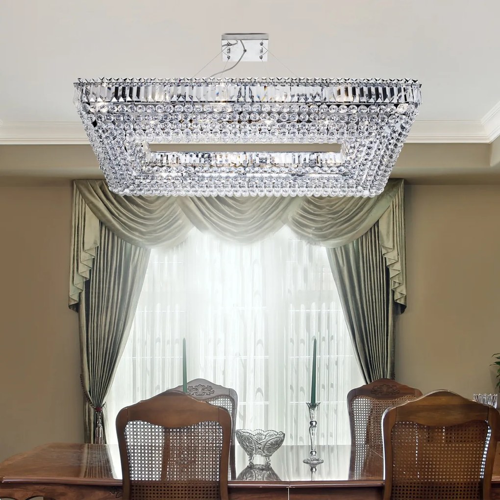 Candelabru XXL cristal design LUX Vesuvius 26L 8382CC SRT