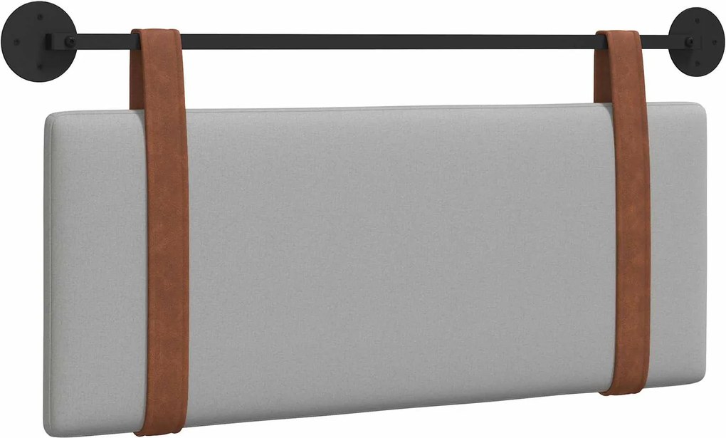 vidaXL Cap de pat suspendat Simplu Gri nori 110 x 55 x 5 cm PU antic