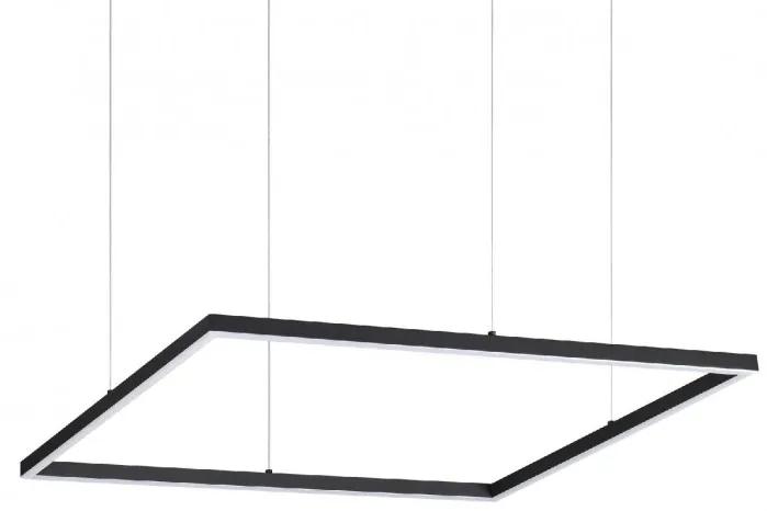 Lustra LED design modern geometric ORACLE SLIM D70 SQUARE BK 3000K