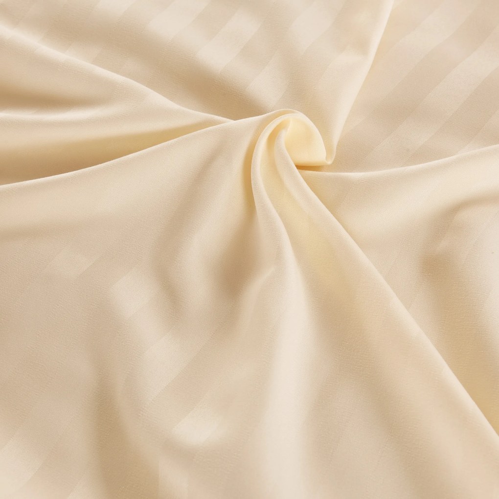 Lenjerie de pat hoteliera din microfibra JASMINE, sampanie - banda de 2 cm Dimensiunile lenjeriei: 70 x 90 cm | 140 x 220 cm