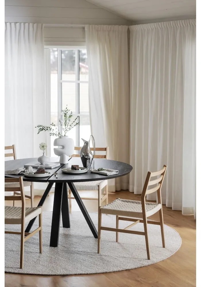 Masă de dining rotundă cu blat din lemn de stejar 150x150 cm Carradale - Rowico