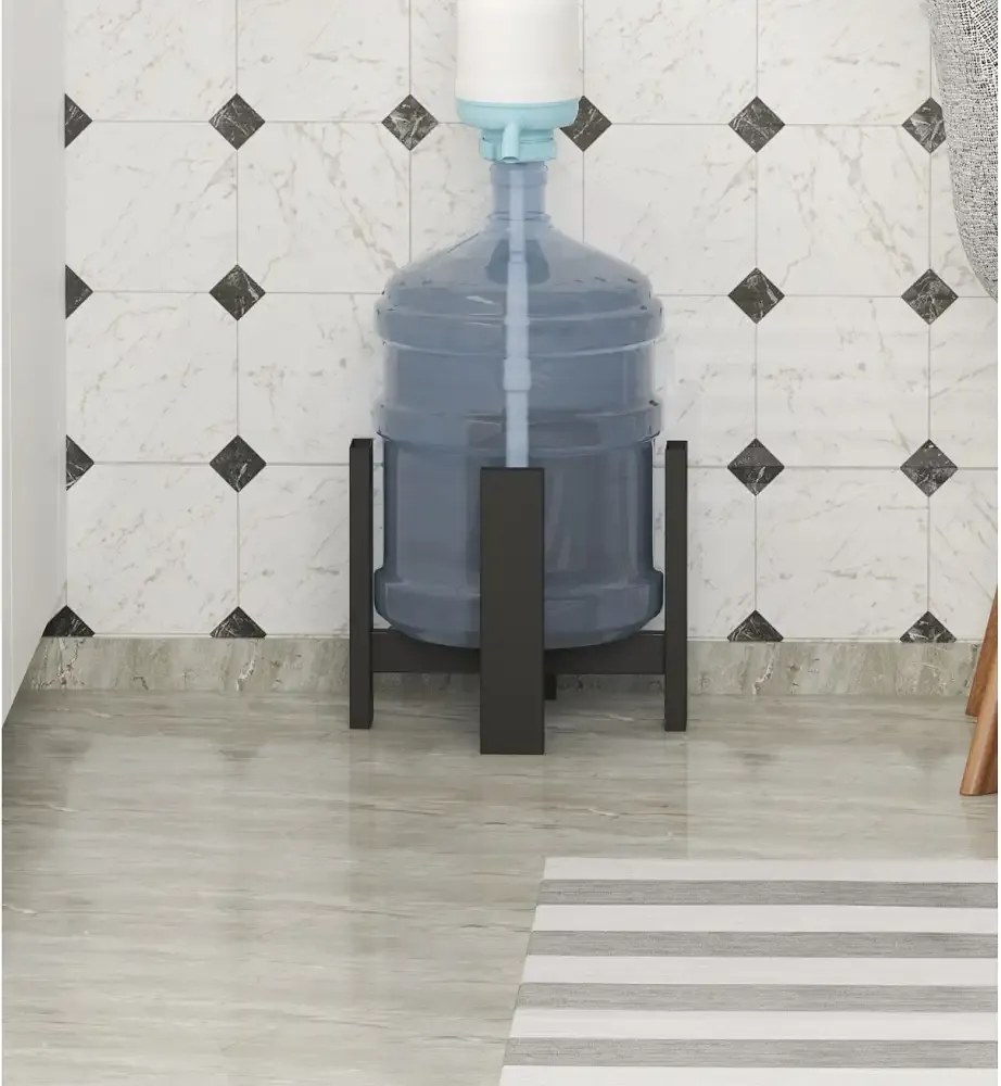 Suport ghiveci Anca, din metal, culoare negru