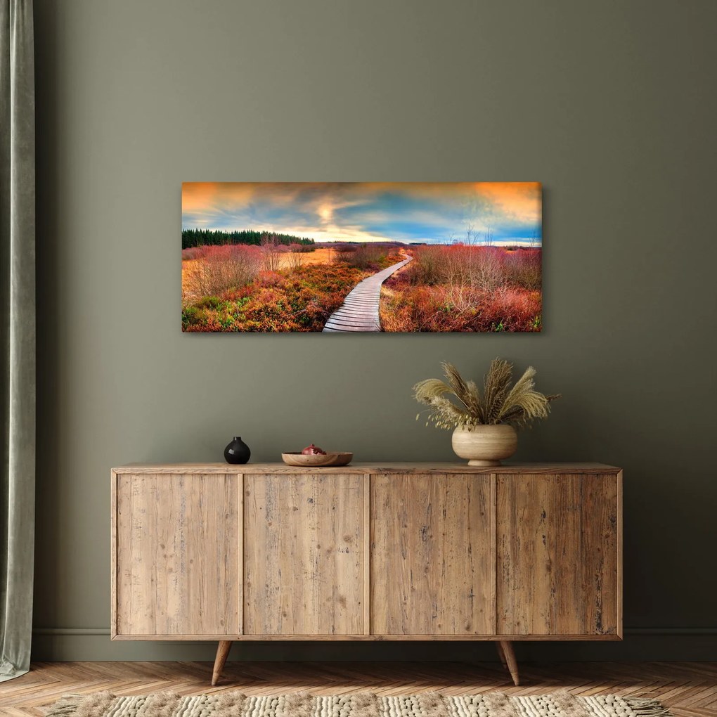 Tablou - Peisaj de toamnă - drum (120x50 cm)