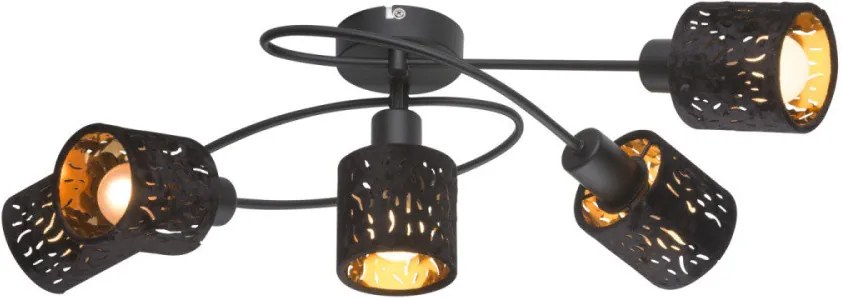 Globo TROY 54121-5 plafoniere  negru   metal   5 * E14 max. 8 W