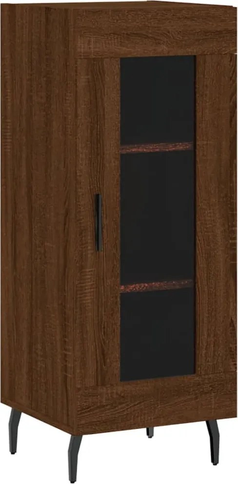 vidaXL Servantă, stejar maro, 34,5x34x90 cm, lemn compozit
