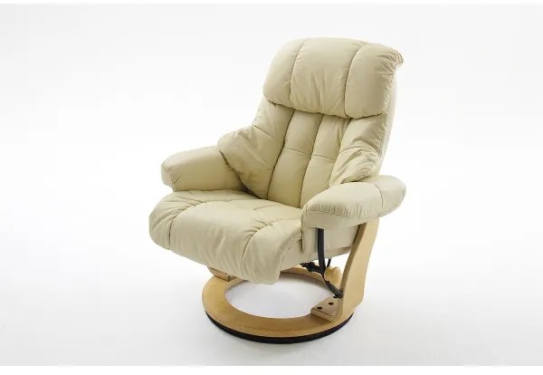 Fotoliu reglabil HABI crem/stejar natural