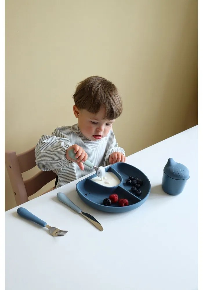 Tacâmuri pentru copii, verde/albastru din silicon 3 buc. Ocean Mix – Cam Cam Copenhagen