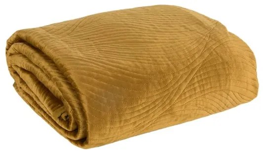 Cuvertură de calitate matlasată în galben Lăţime: 220 cm | Lungime: 240 cm