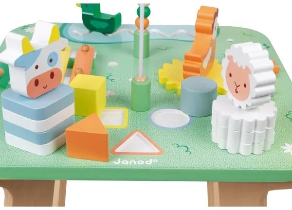 Janod - Masă interactivă pentru copii, temă pajiște