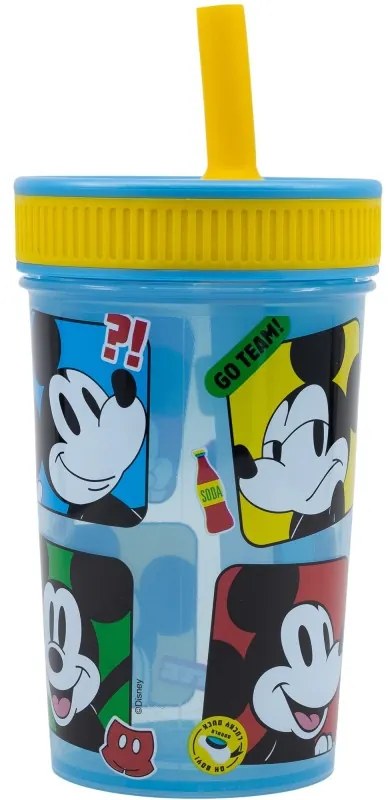 Disney Mickey Fun-Tastic ceașcă cu paie de silicon 420 ml