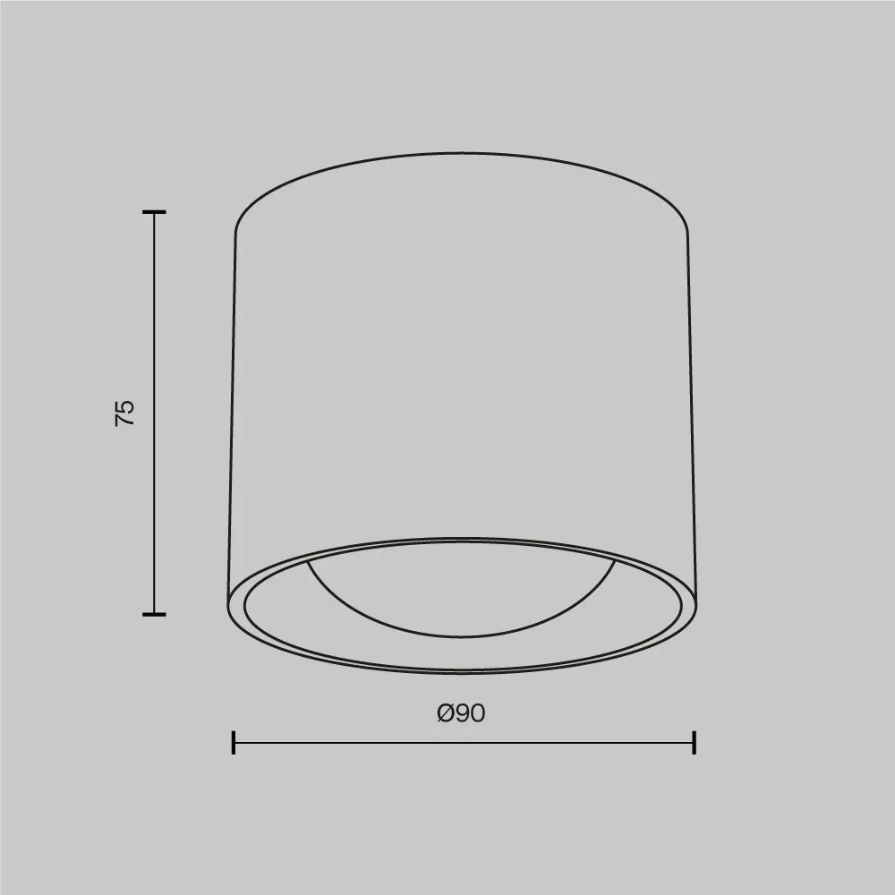 Spot aplicat LED Lens alb 3000K 15W