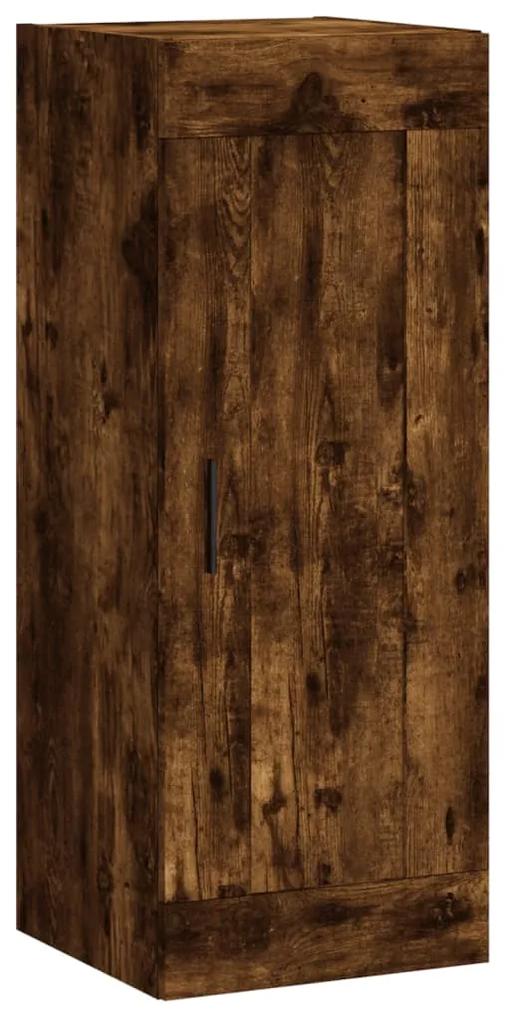 830521 vidaXL Dulap de perete, stejar fumuriu, 34,5x34x90 cm, lemn prelucrat