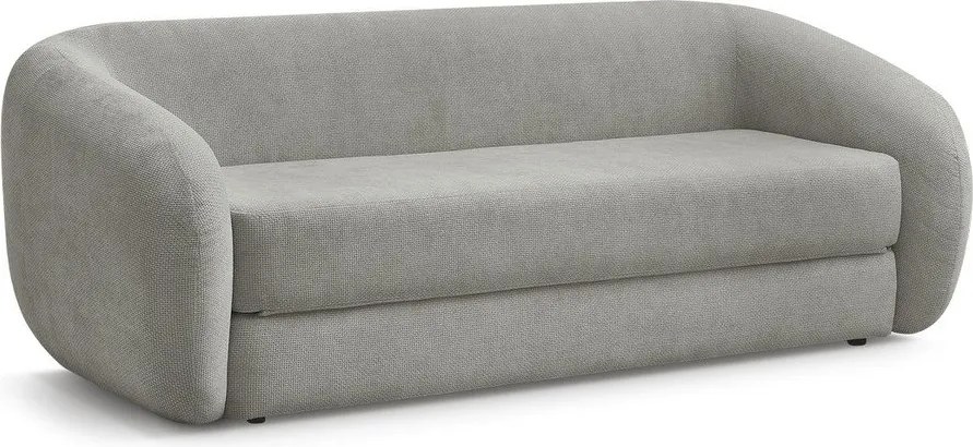 Canapea gri deschis extensibilă cu tapițerie din chenille 228 cm Neyo – Bobochic Paris