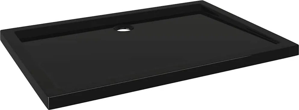 vidaXL Cădiță de duș dreptunghiulară din ABS, negru, 70x100 cm