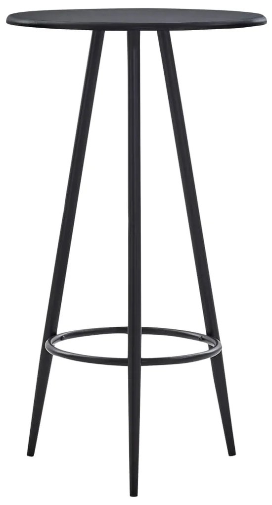 vidaXL Masă de bar, negru, 60 x 107,5 cm, MDF