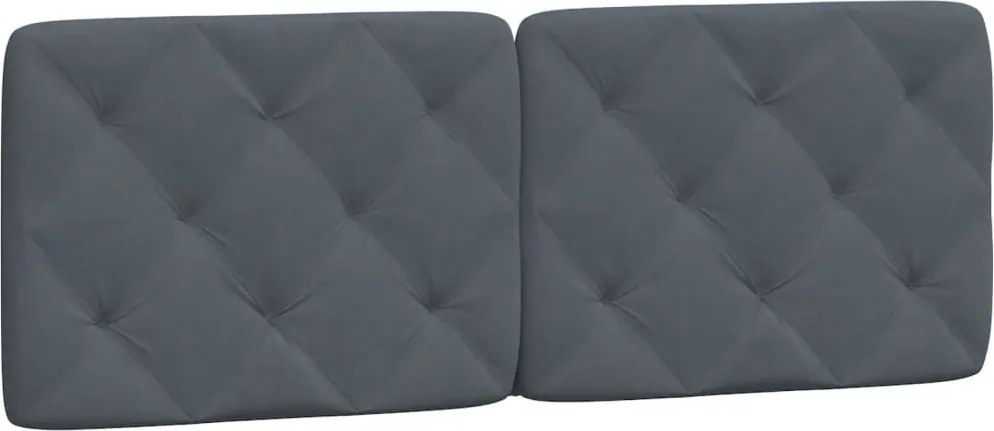 vidaXL Pernă tăblie de pat, gri închis, 120 cm, catifea