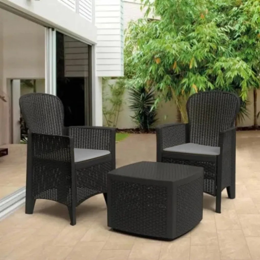 Set de grădină TREE, 3 piese, antracit I.P.A.E-Progarden