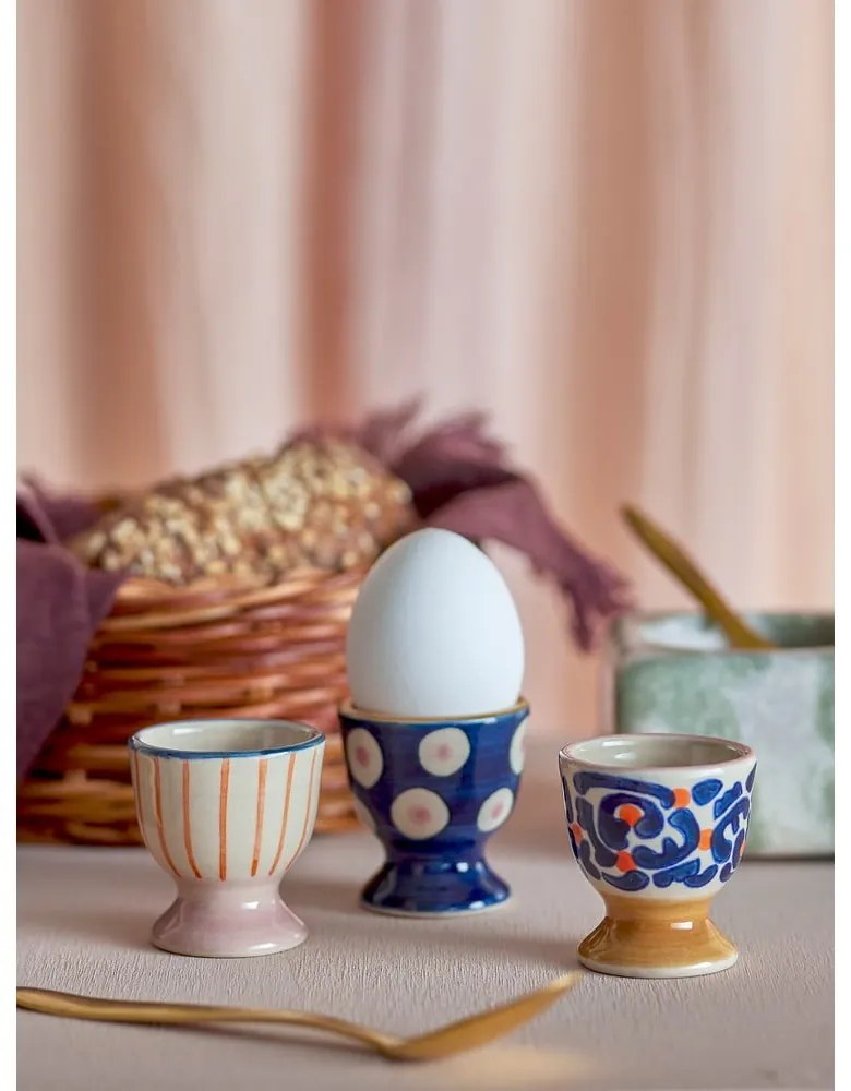 Suporturi de ouă 3 buc. din gresie Eviaya – Bloomingville