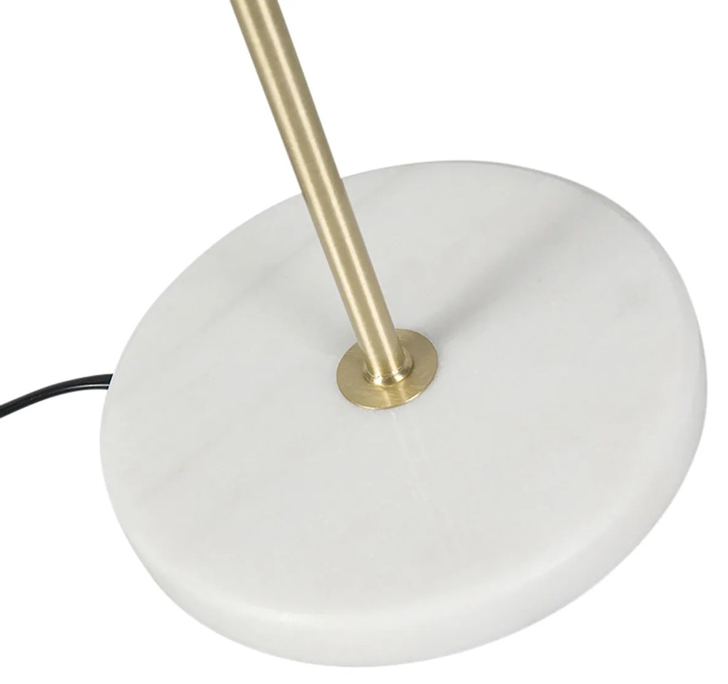 Lampă de masă alamă cu abajur de catifea verde 35cm - Kaso