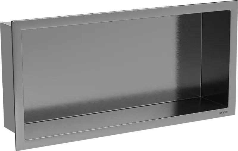 Mexen X-Wall-R raft încastrat cu margine 45 x 20 cm, gri pistol periat - 19E0452010
