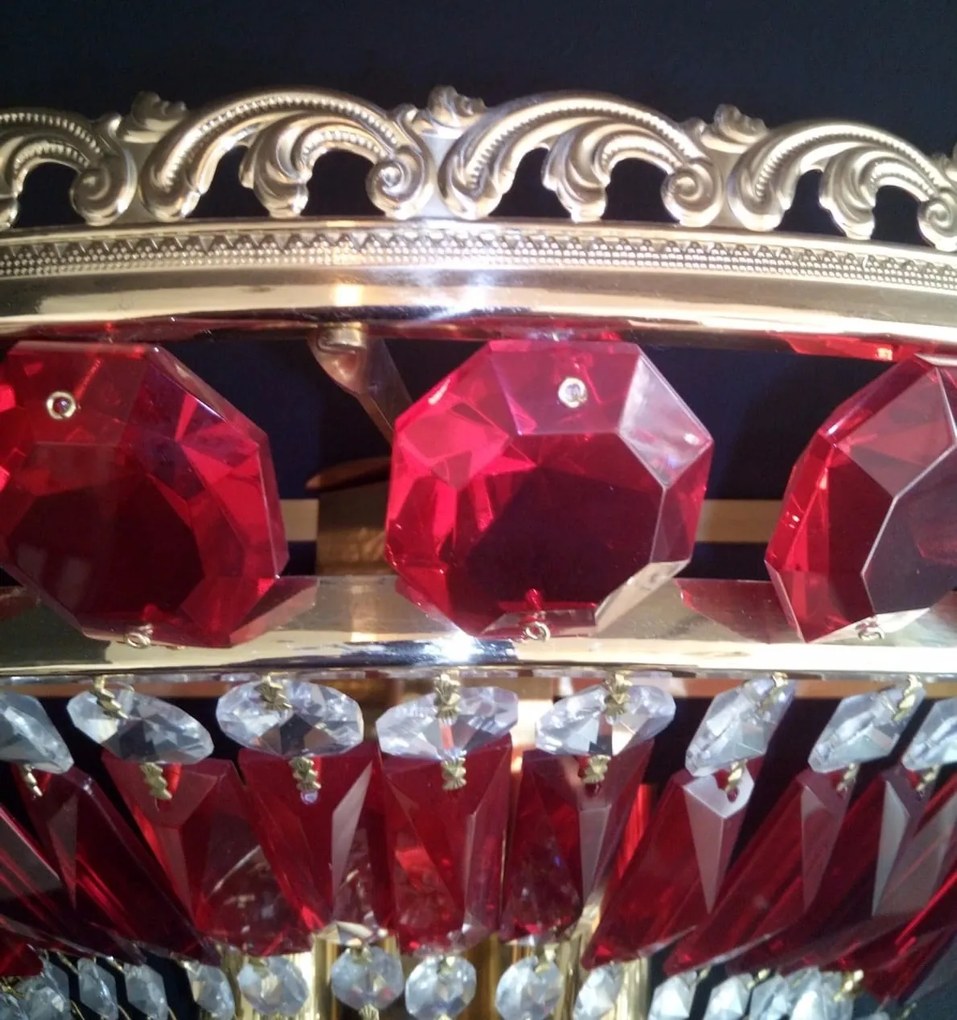 Aplica de perete cristal Bohemia realizata manual N25 365/02/6 ruby