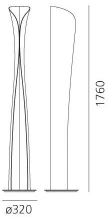 Lampadar LED Artemide 1361010A CADMO LED/44W/230V + 1xGU10/10W/230V negru