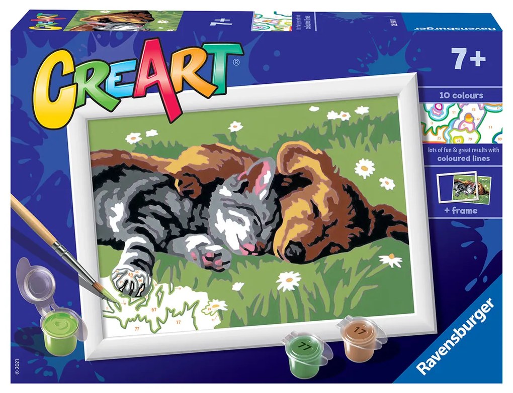 PICTURA PE NUMERE - CATELUS SI PISICUTA - RAVENSBURGER (RVSPBN28930)