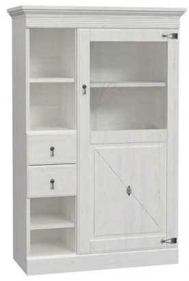 Comoda Bar Encanto, Pin Alb, 157.5 x 45 x 102 Cm