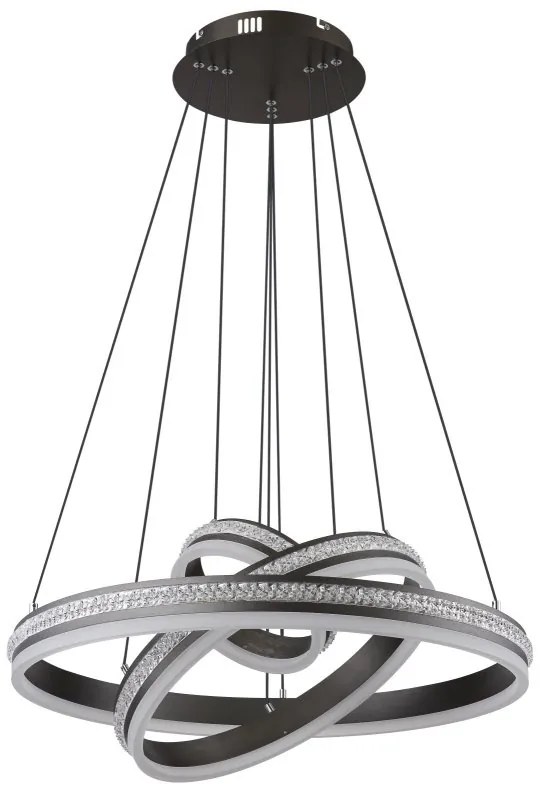 Lustra LED cu telecomanda design modern Grouni 60cm