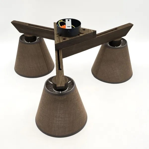 Lustră LED aplicată Brilagi ANTHONY 3xE14/40W/230V stejar nuc/maro