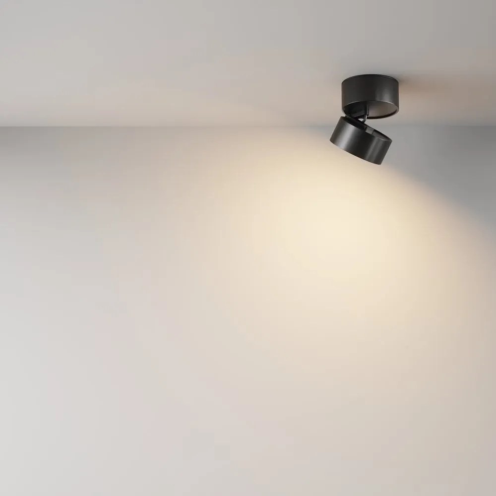 Spot LED aplicat directionabil Onda negru 3000K